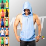 69061 Tank Top con Capucha Celeste Entrenamiento GYM