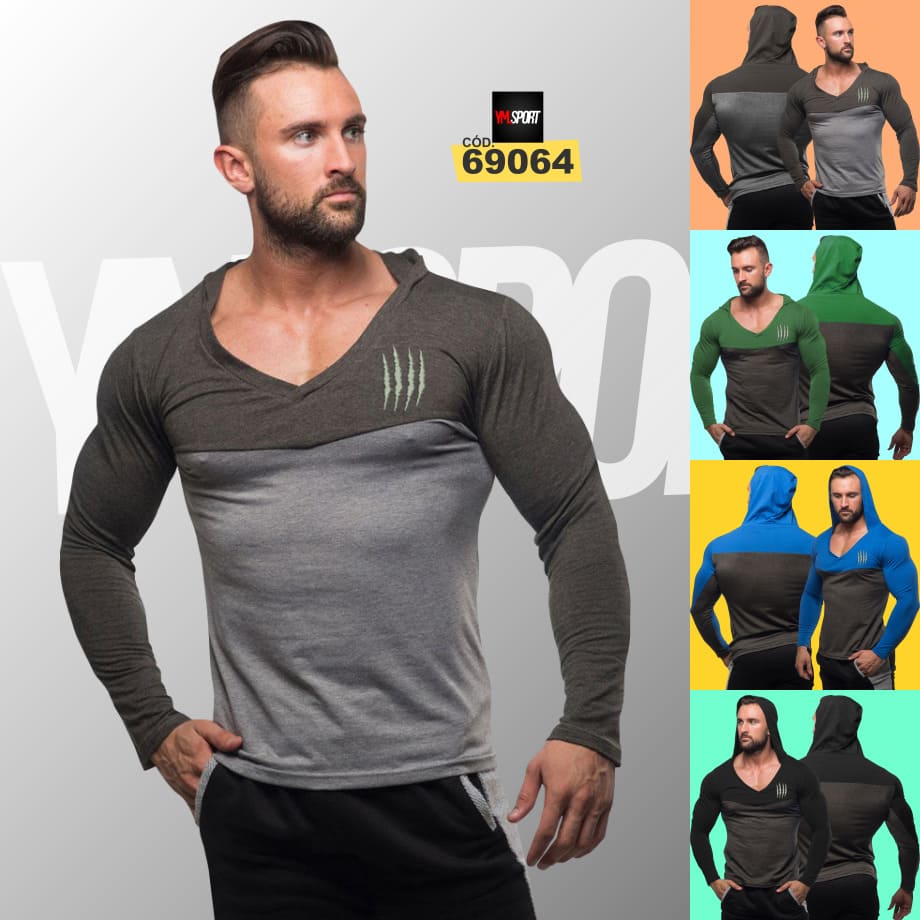 69064 Sudadera con Capucha Plomo