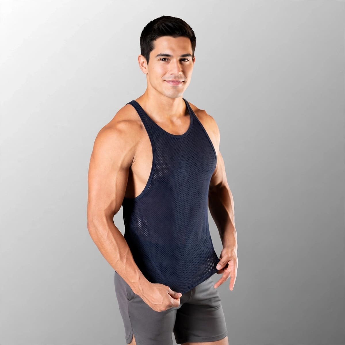 BVD Olímpico Malla Entrenamiento GYM Azul Marino 69090 - YML SPORT