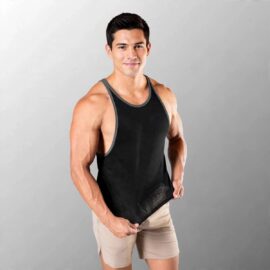 BVD Olímpico Malla Entrenamiento GYM Negro Ribete Plomo 69090 - YML SPORT