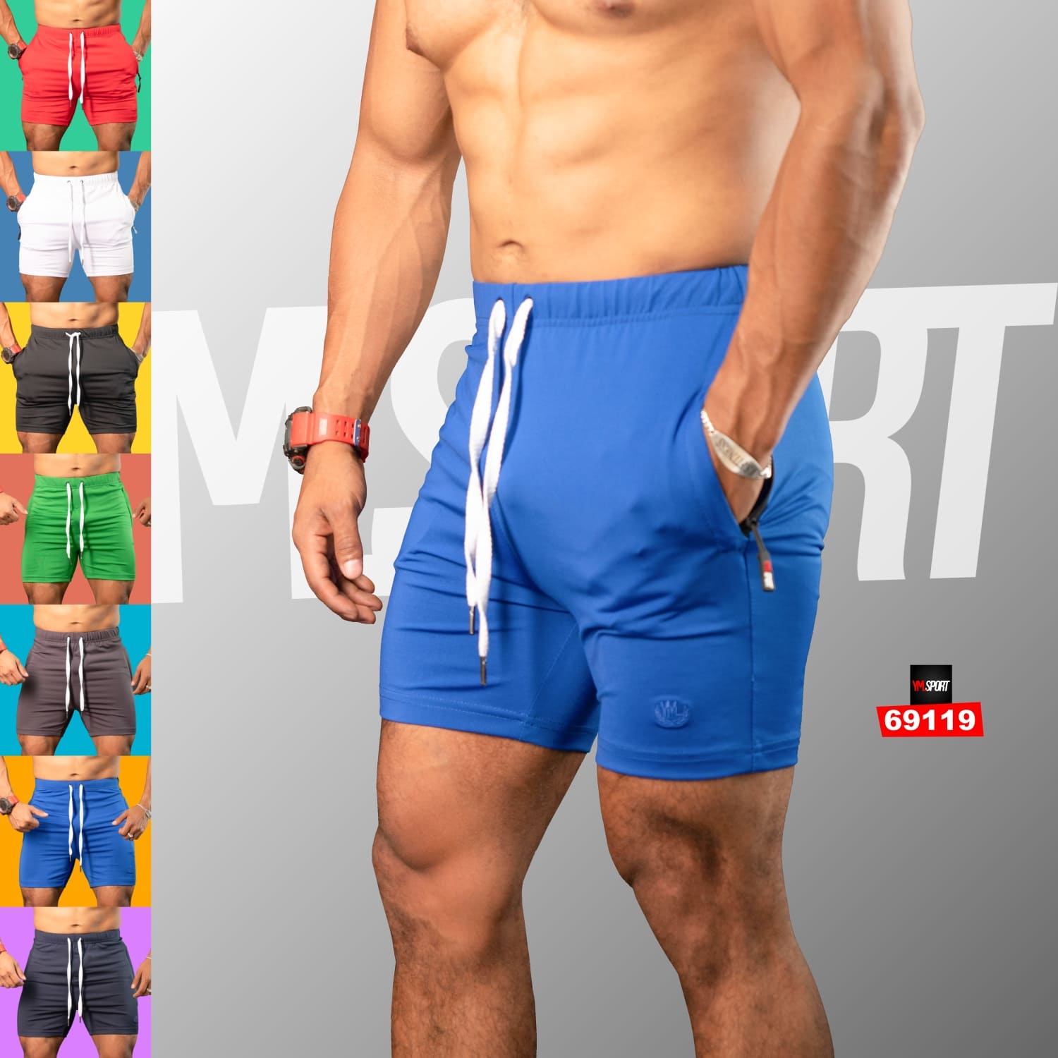 69119 Short de Entrenamiento Azulino